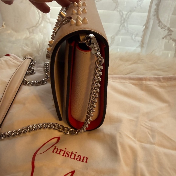 Christian Louboutin Beige Embellished Shoulder Bag - Picture 2 of 7